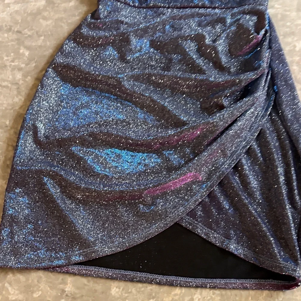 Windsor Sparkling Blue Mini Dress - Picture 3 of 5